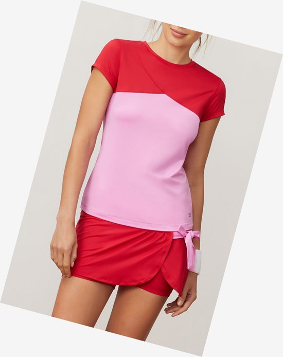 Fila 30 Love Petal Cap Sleeve Tee Cycl/Crim | 948623-BSF