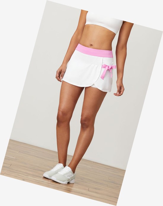 Fila 30 Love Side Tie Skort Wht/Cycl | 059386-ZRM