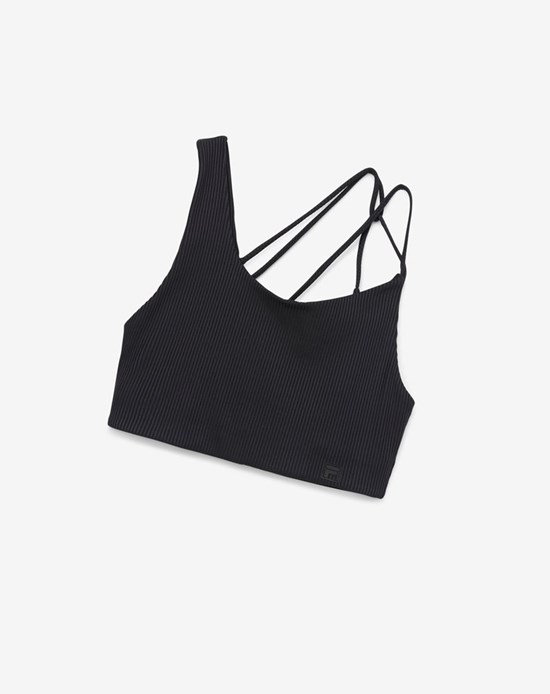 Fila Acanalado Essentials | Teena Bra Top Negros | 471628-HOY