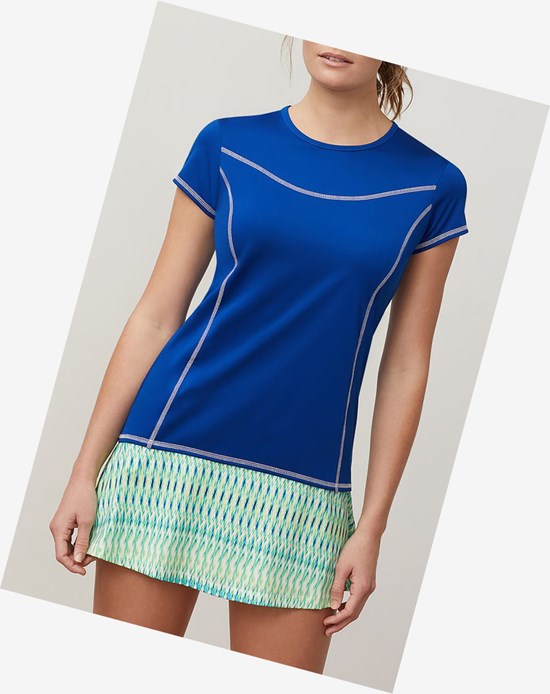 Fila Acqua Sole Cap Sleeve Tank Fblu/Wht | 374680-XTI