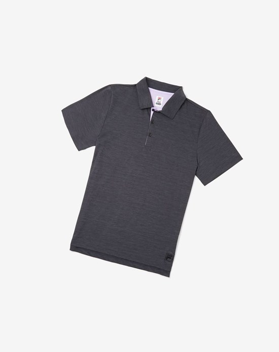 Fila Adrenaline Performance Melange Polo Negros Lavanda Negros | 815479-HVS