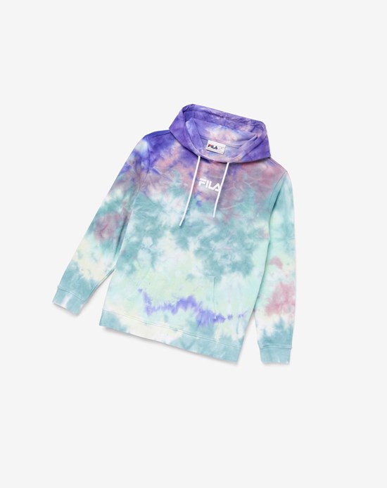 Fila Aerolynn Tie Dye Hoodie Azules | 156824-BRN