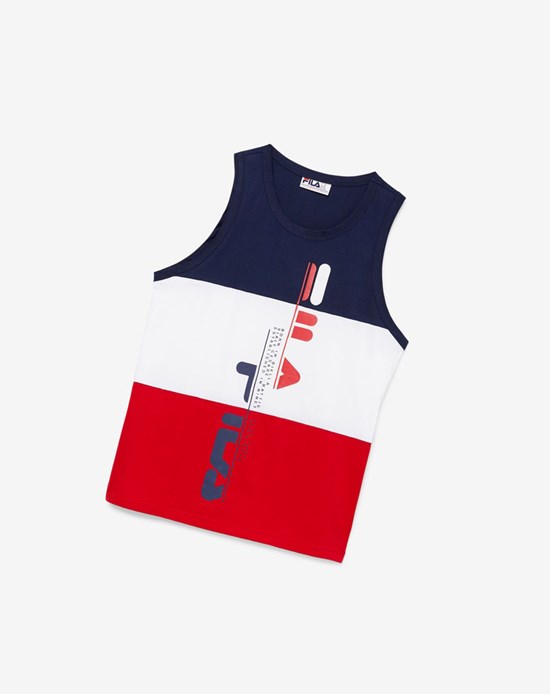 Fila Alf Tank Blancos Rojos | 803129-KLN