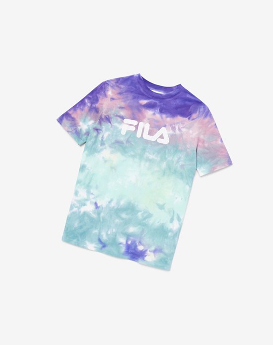 Fila Alivia Tie Dye Tee Azules | 054398-HWE