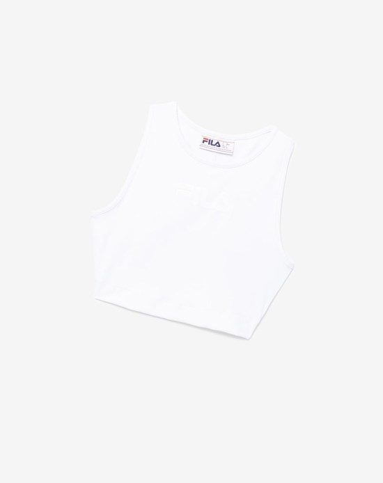 Fila Alva Crop Top Blancos | 031946-WJN