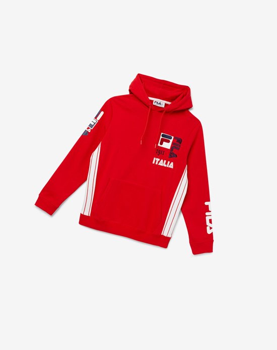 Fila Anders Hoodie Rojos Blancos | 692504-SKB