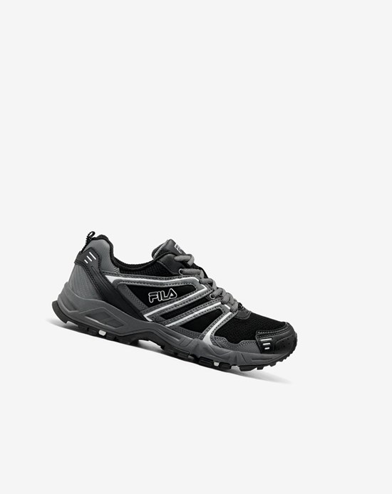 Fila Ascent 8 Tenis Shoes Negros Plateados | 178605-HKR