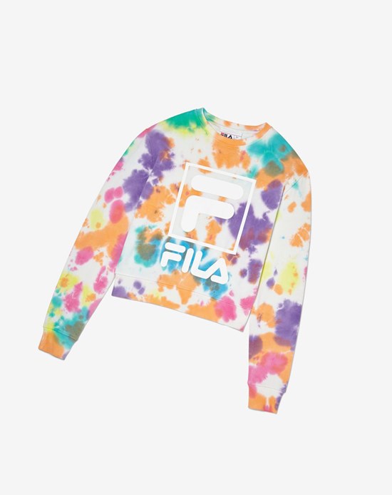 Fila Ashley Tie Dye Sweatshirt Multicolor | 670915-WBM