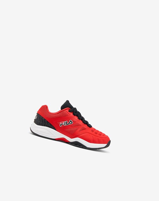 Fila Axilus Jr Tenis Shoes Fred/Wht/Blk | 973201-WSU