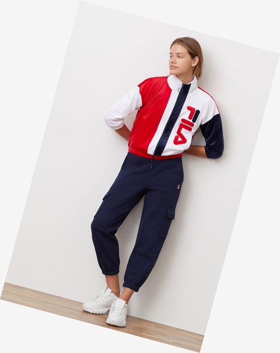 Fila Aya Jacket Wht/Cred/Peac | 852169-QMY