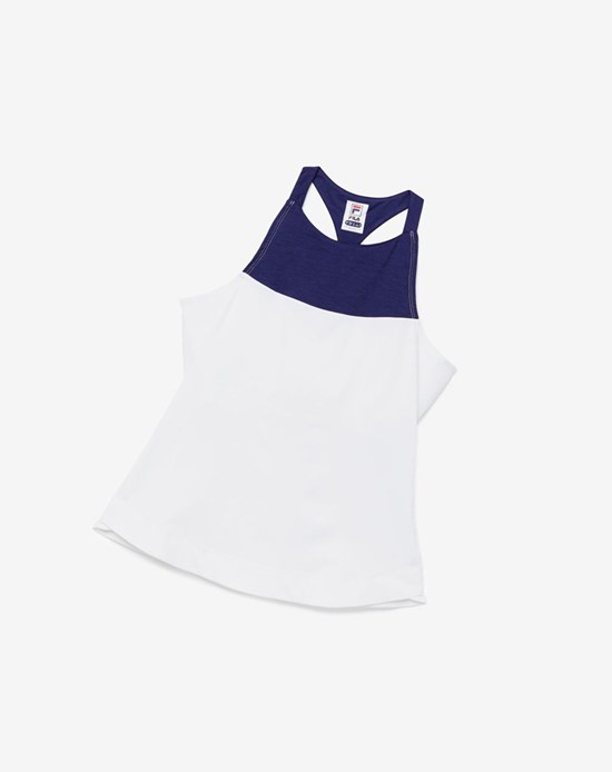 Fila Back Court Halter Tank Blancos | 340167-VQH