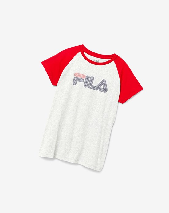 Fila Baseball Tee Azules Rojos | 369018-IBV