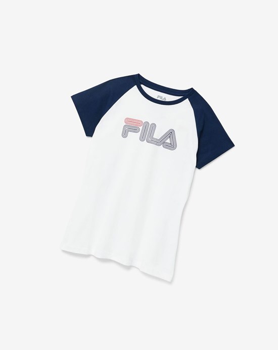 Fila Baseball Tee Blancos | 926018-NLE