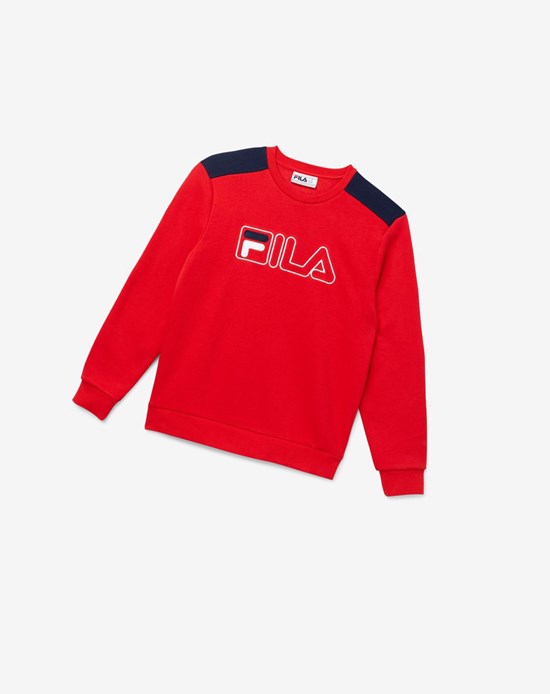 Fila Basil 2 Crew Rojos Blancos | 683451-VOZ