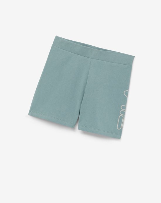 Fila Beatriz High Cintura Bike Shorts Plateados | 803542-RNI