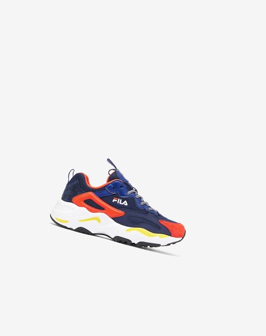 Fila Big Kids’ Ray Tracer Sneakers Azul Marino Azules Rojos | 068412-UHA
