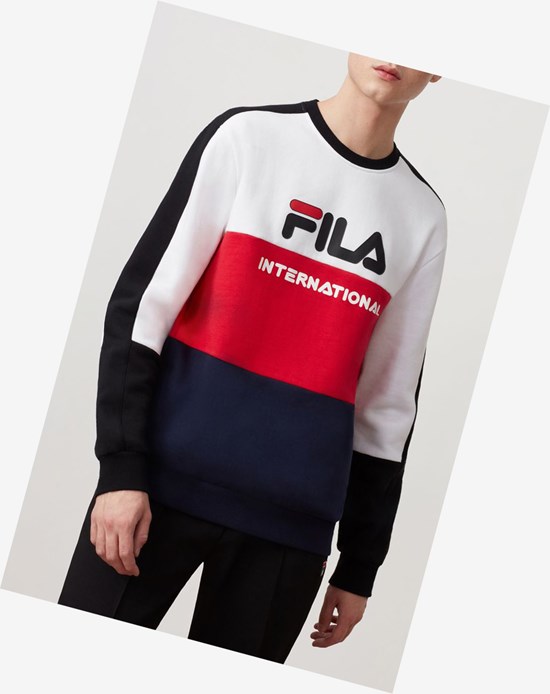 Fila Bravo Sweatshirt Wht/Cred/Peac | 392471-JQW