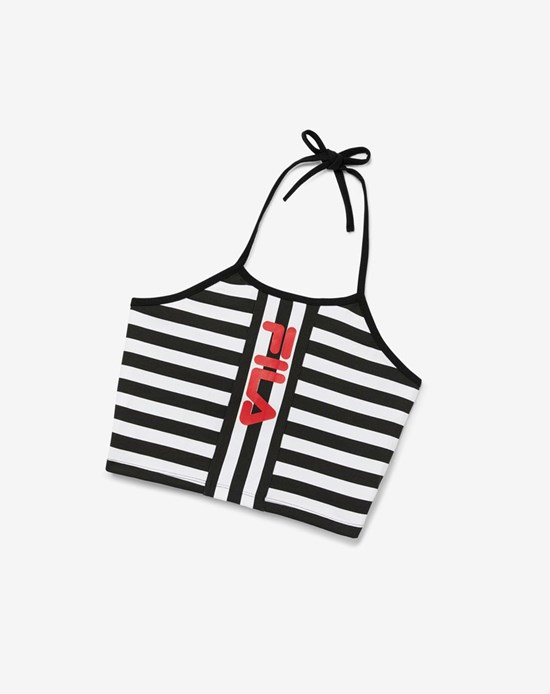Fila Brinley Halter Tank Negros Blancos Rojos | 953248-DGS