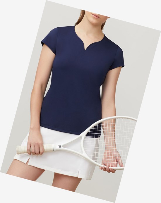 Fila Cap Sleeve Top Azul Marino | 768159-WXO