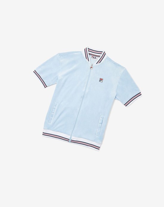 Fila Carezzi Velour Jacket Cblu/Wht/Cred | 782531-JDO
