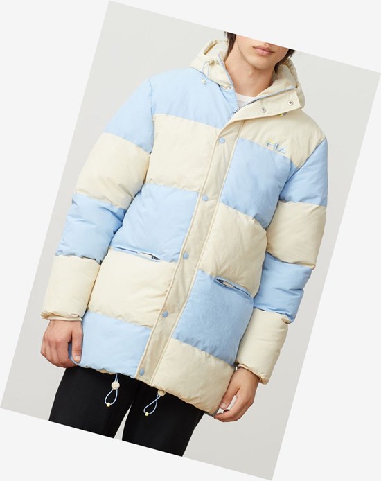 Fila Carlo Puffa Jacket Bsand/Pblu | 085974-RWQ