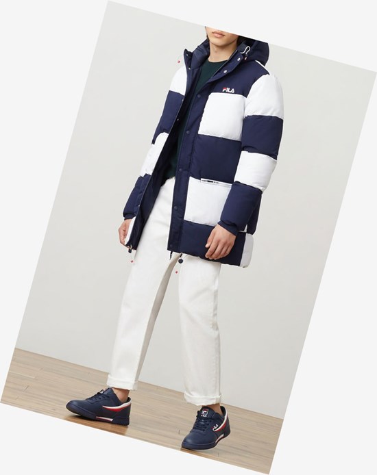 Fila Carlo Puffa Jacket Peac/Wht | 618537-HEQ