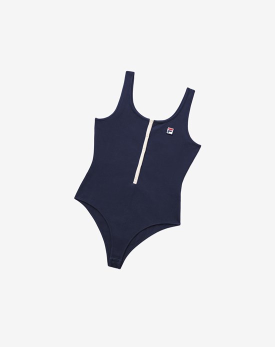 Fila Carlotta Bodysuit 410 Peacoat / Whisper Whte | 418267-ZXS