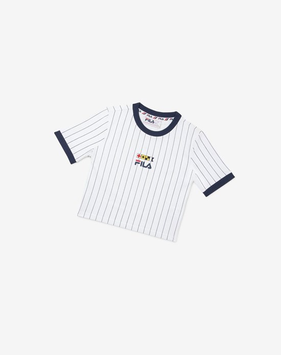 Fila Carola Cropped Ringer Tee Blancos | 931847-WRY