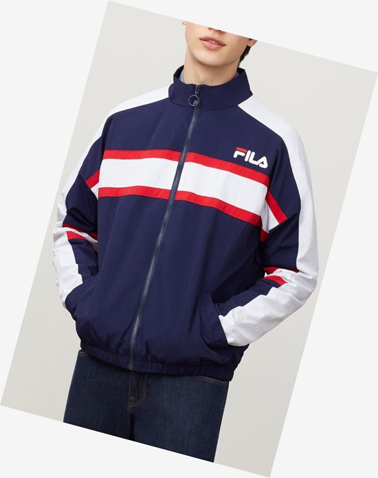 Fila Carter Woven Jacket Peac/Wht/Cred | 231765-PLB