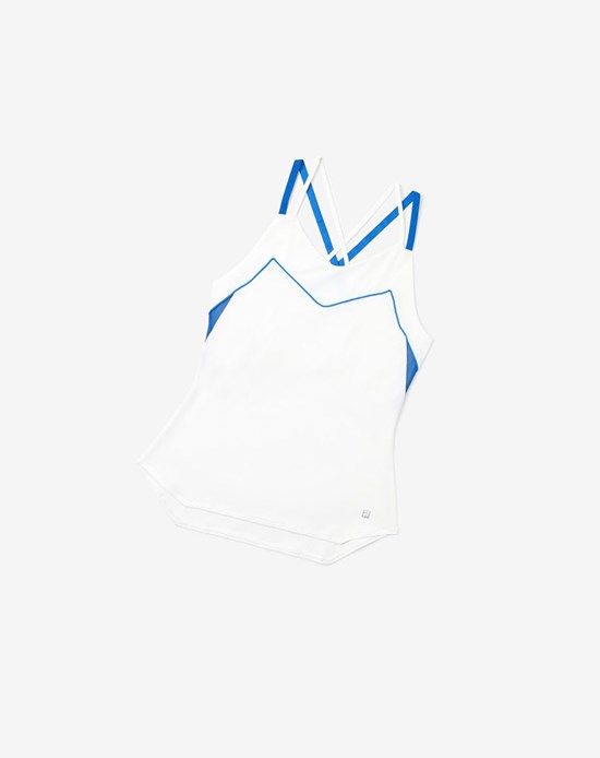 Fila Celestial Point Cami Tank Blancos Azules | 182495-OYD