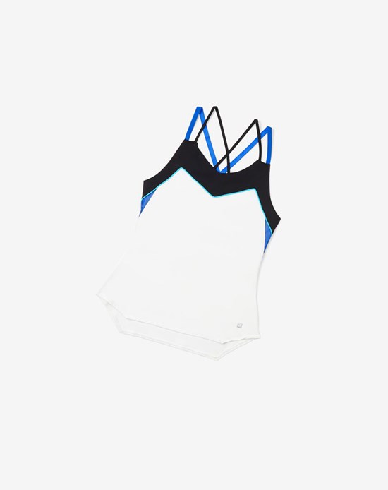 Fila Celestial Point Cami Tank Blancos Negros Azules | 467930-RHY