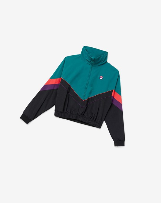 Fila Chiaki 2 Viento Jacket Negros Morados | 095123-QJF