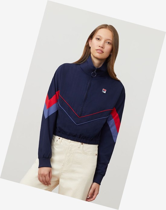 Fila Chiaki Viento Jacket Peac/Marl/Cred | 604325-DEN