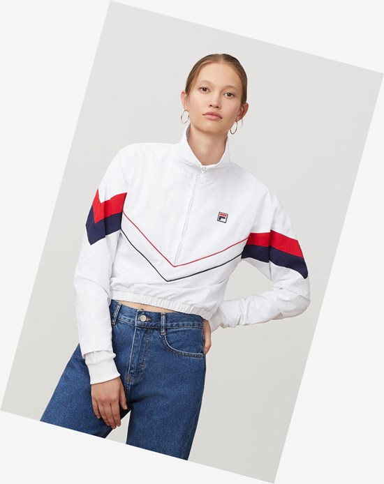 Fila Chiaki Viento Jacket Wht/Peac/Cred | 497180-TSR