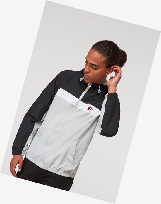 Fila Clipper Viento Jacket Blk/Hris/Wht | 196328-KOF