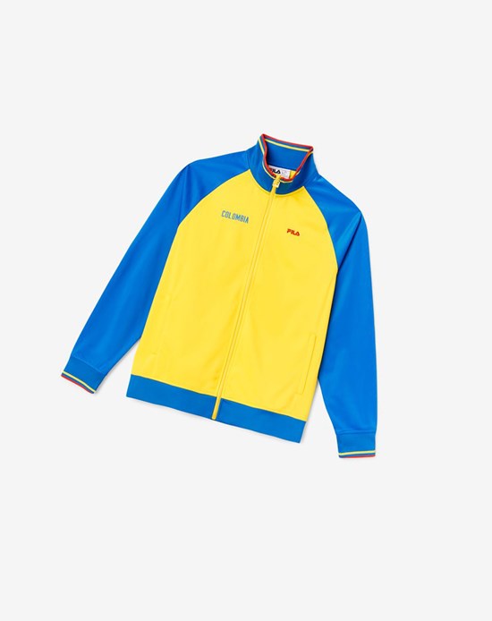 Fila Colombia Pista Jacket Amarillos Azules Rojos | 241508-IVX