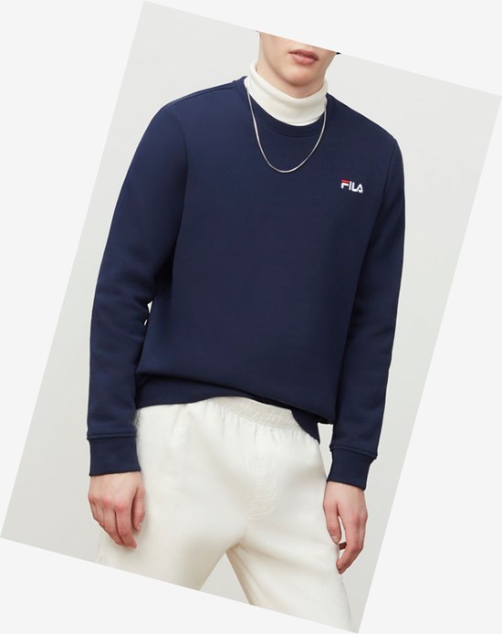 Fila Colona Sweatshirt Azul Marino Blancos Rojos | 329678-FNX