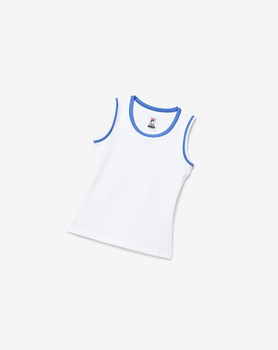 Fila Core Fullback Tank Blancos Azules | 512806-EBA