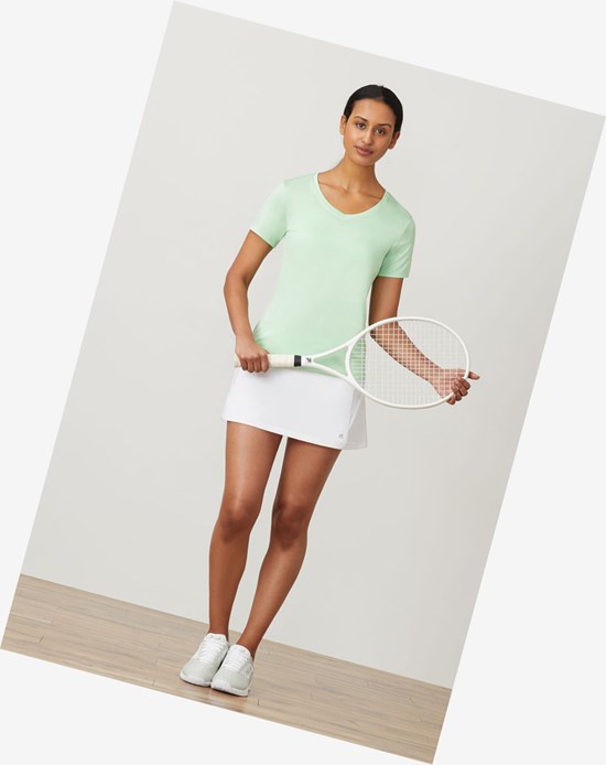 Fila Corta Sleeve V-neck Greenashhth | 894621-TBF