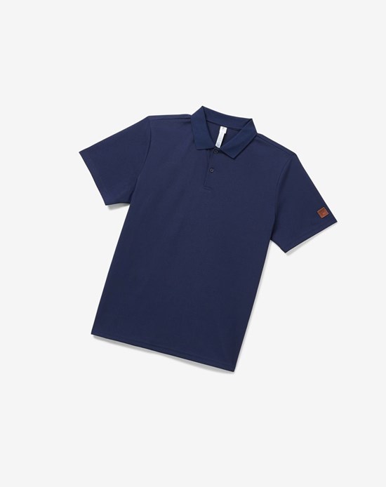 Fila Cross Court Texture Polo Azul Marino | 607284-YPI