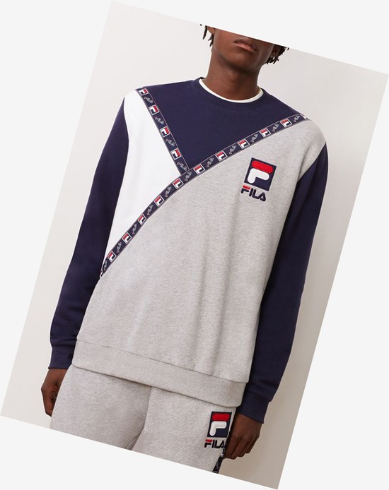 Fila Daniel Sweatshirt Ltgreym | 345201-MCY