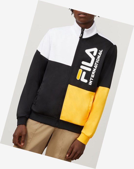 Fila Daniele Pista Jacket Blk/Gfus/Wht | 159078-HXO