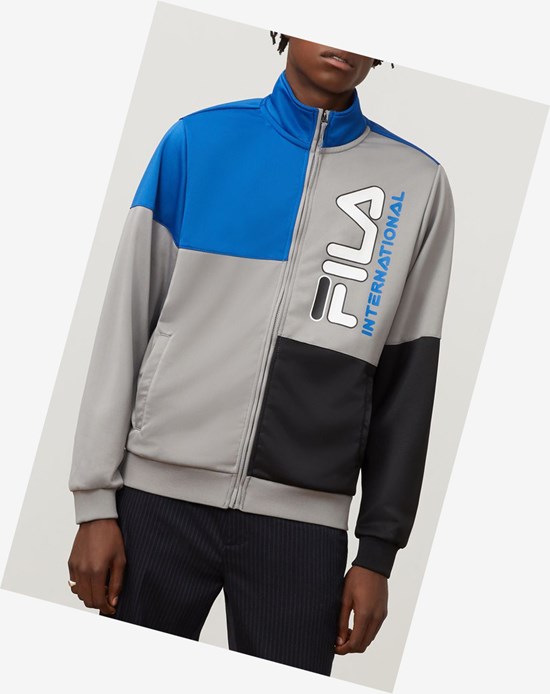 Fila Daniele Pista Jacket Fgry/Blk/Bblu | 543698-KWJ