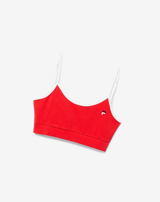 Fila Deeba Bra Top Rojos Blancos | 341582-TDM