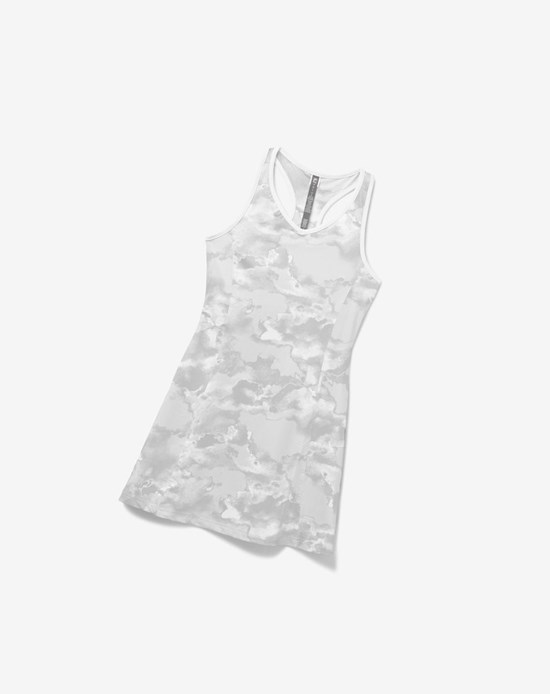 Fila Deuce Court Printed Vestido Wht/Multiprt | 173985-HAZ