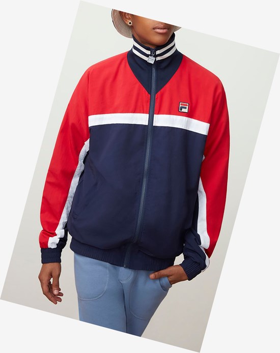 Fila Diego Pista Jacket Peac/Cred/Wht | 681739-GHM