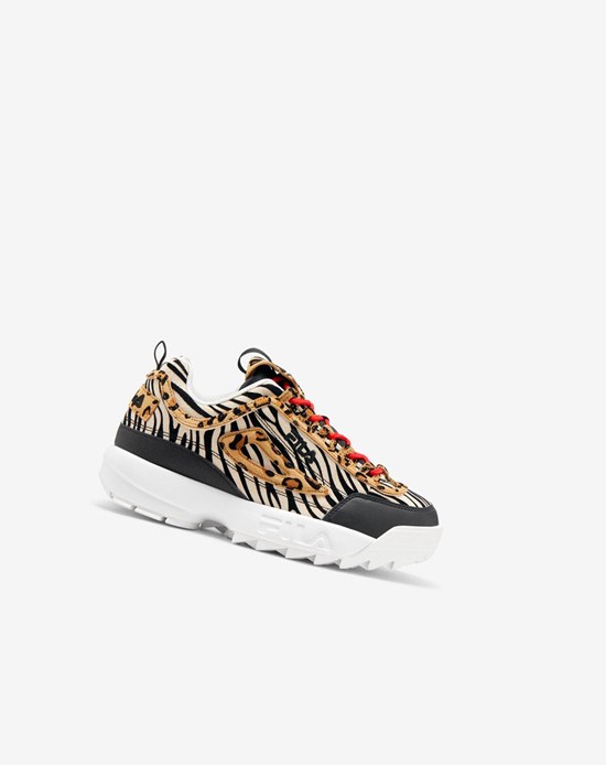 Fila Disruptor 2 Animal Sneakers Negros Blancos | 493572-NTP