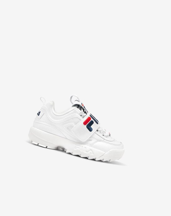 Fila Disruptor 2 Applique Sneakers Blancos Azul Marino Rojos | 027481-IGF
