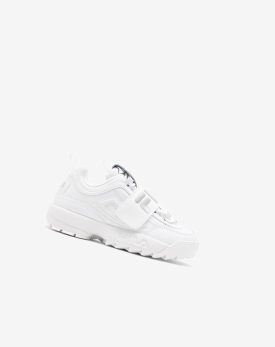 Fila Disruptor 2 Applique Sneakers Blancos Plateados Blancos | 197650-HSY
