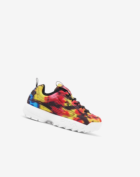 Fila Disruptor 2 Dark Tie Dye Sneakers Negros Blancos | 192308-WNK